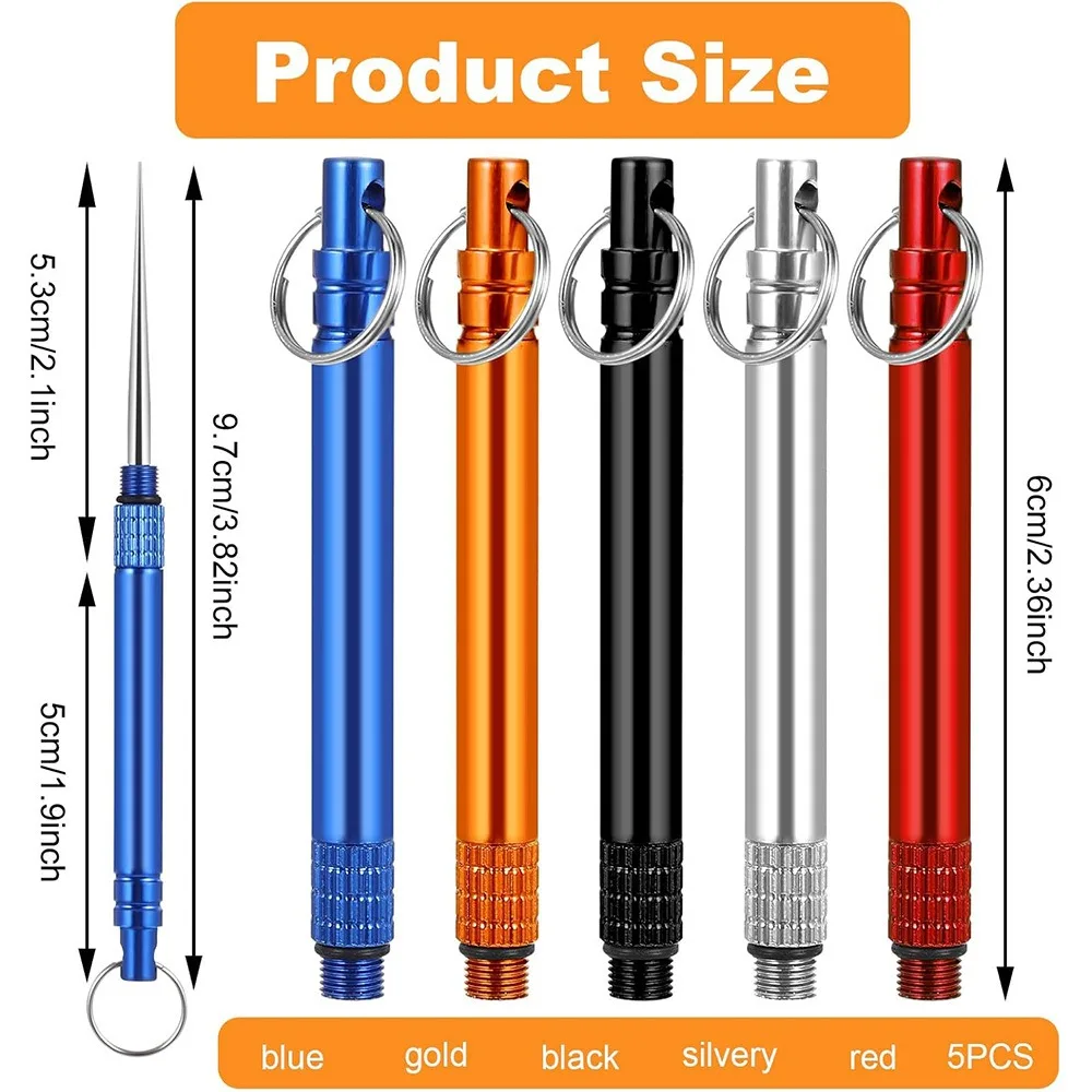 Iron EDC Telescopic Toothpick Keychain Pendant Gift Fruit Fork Camping Pocket Toothpick Holder Unpacking Tool 1PC