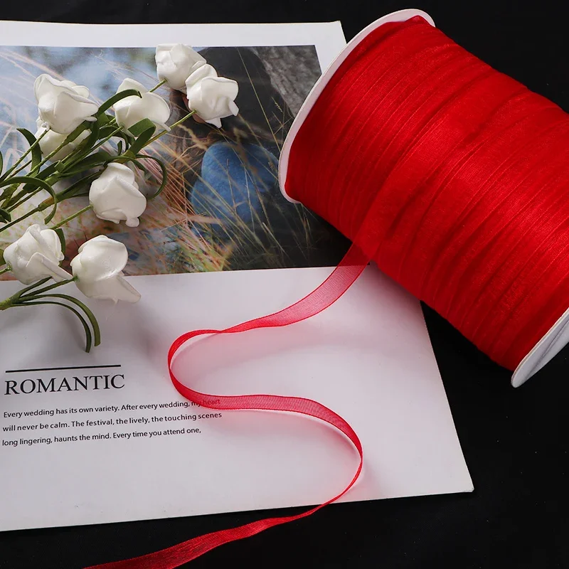 Elegant 3/8'' Organza Ribbon for Gift Wrapping and DIY Crafts - 10 meters