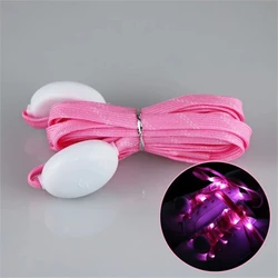 LED Sport Luminous Glow Shoelaces - Flash Light Shoe Strings (Pink)