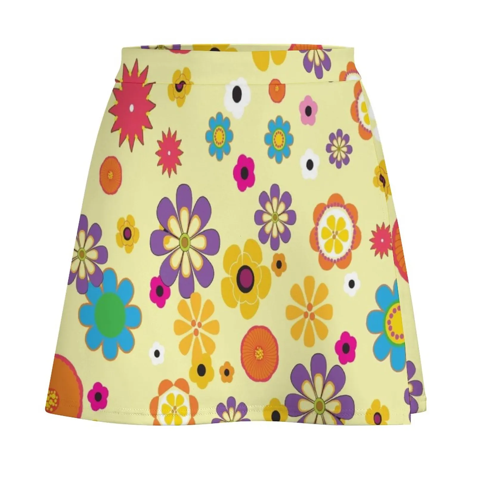 floral flowers Mini Skirt rave outfits for women Women's summer skirts Miniskirt Skort for women