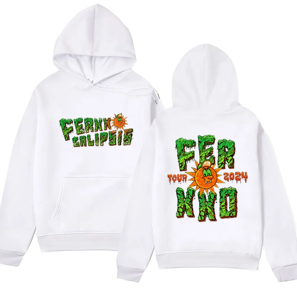 Rap Feid Ferxxo Ferxxocalipsis Tour 2024 Hoodie Men Women Winter Long Sleeve Fleece Sweatshirt Oversized Hip Hop Hoodies Male