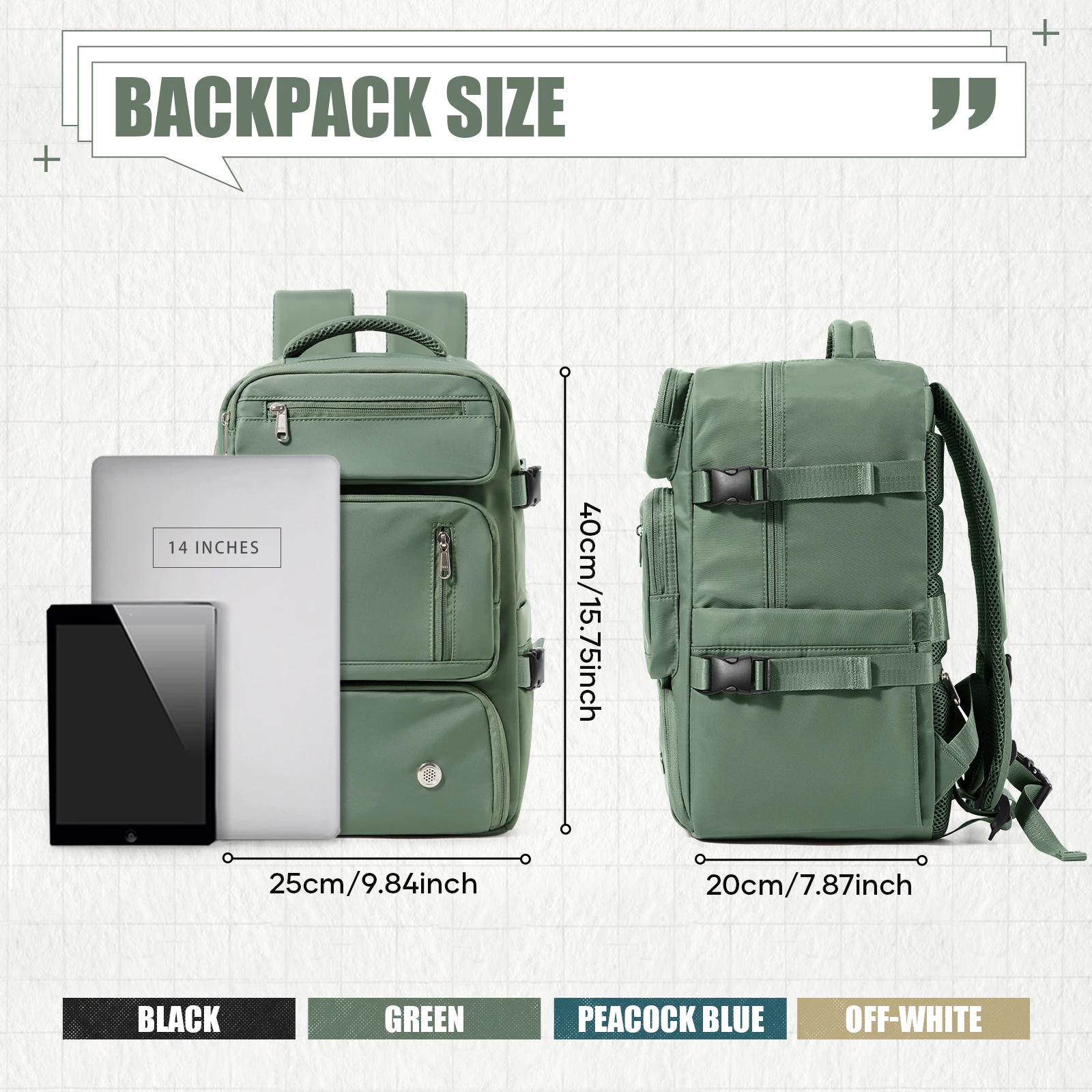 Ryanair Backpack 40x20x25 carry on Luggage Laptop Bag Anti-Theft Men Women's Bag for Sports Trekking Travel Backpack Cabin Bag