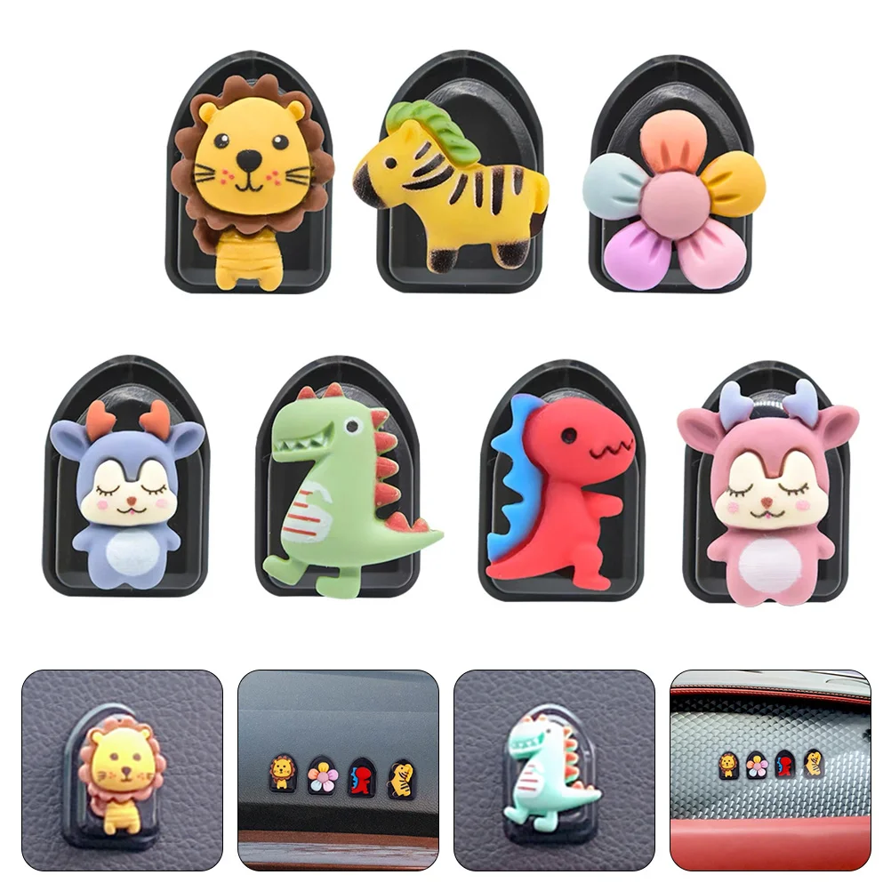 

7 Pcs Hanging Hooks for Decorations Car Mini Plastic Organization Adhesive Self-Adhesive