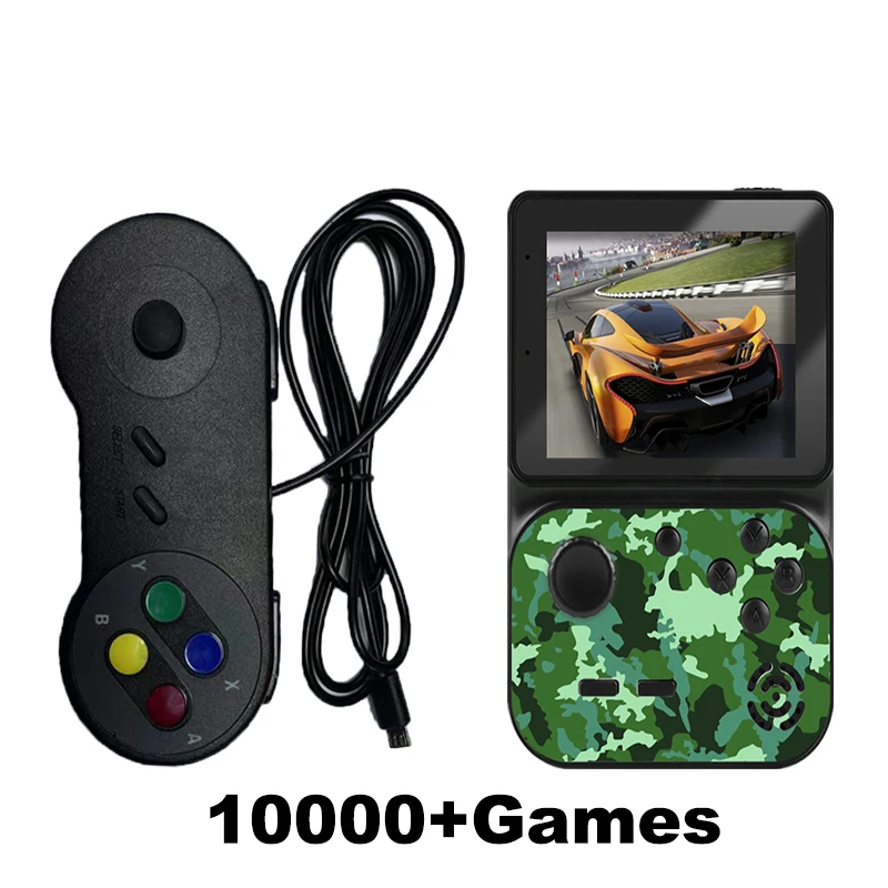 Retro Built In 10000+Games Mini Handheld Game Console Rechargeable 3inch HD Screen Kids TV Video Game Player For 5 Platforms 