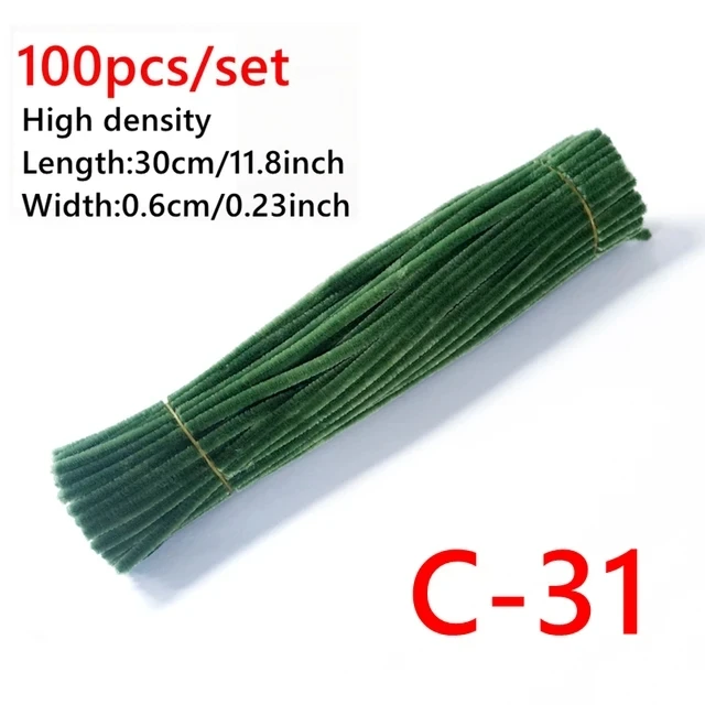 100pcs Vibrant Chenille Stems for Creative DIY Crafting