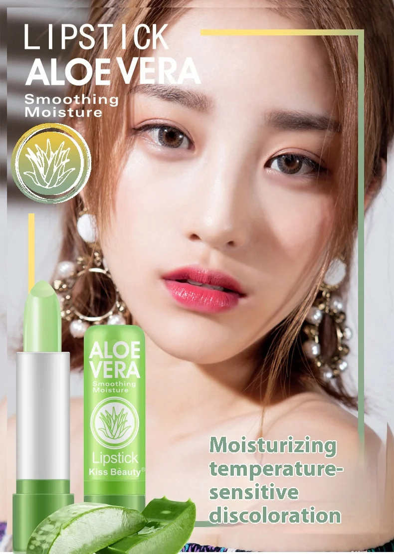 Description Picture 4 of itemAloe Vera Color-Changing Lipstick Long-Lasting Moisturizing Temperature-Activated Lip Balm Fade-Resistant Nourishing Lip CareSet