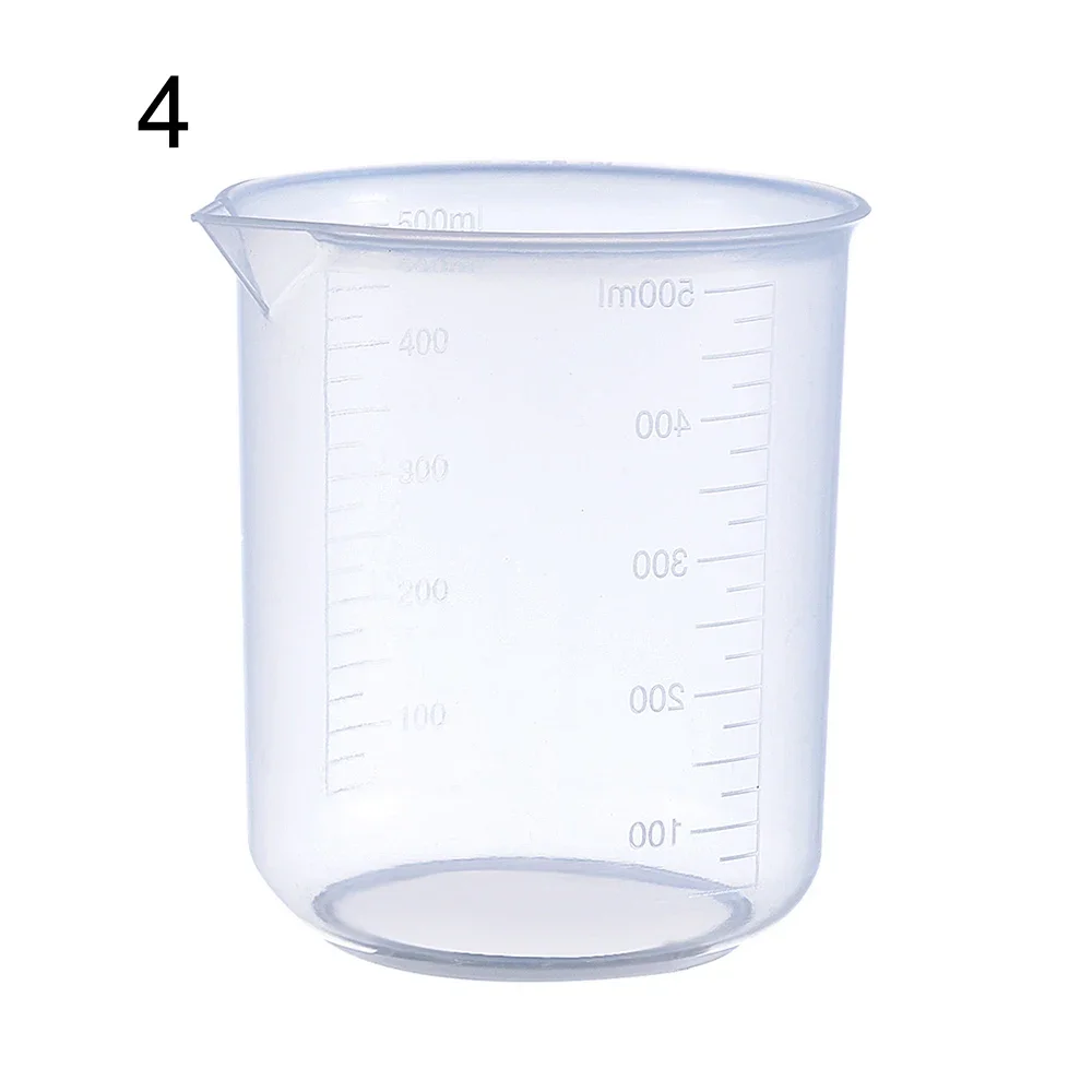 Transparent Plastic Measuring Cup with Graduated Scale for Kitchen Baking and Cooking