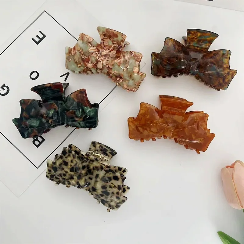 

Новинка, заколка для волос из ацетата, женские заколки для волос для девочек, аксессуары для волос мини-размера, модные элегантные заколки для волос с бантом