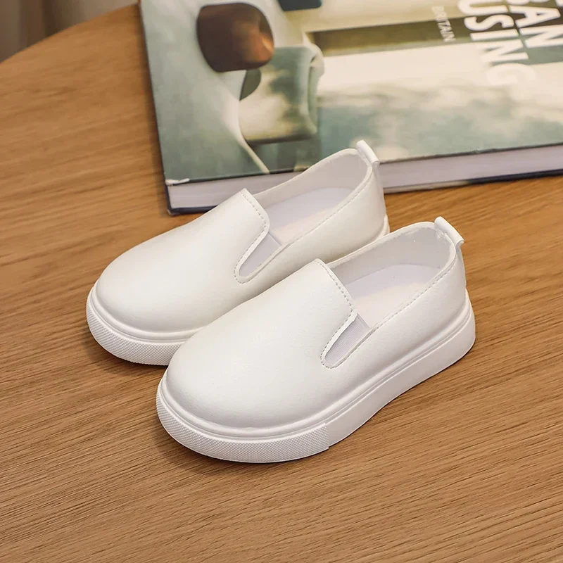 White Kids Non Slip Classic Tennis Shoes Breathable Sneakers