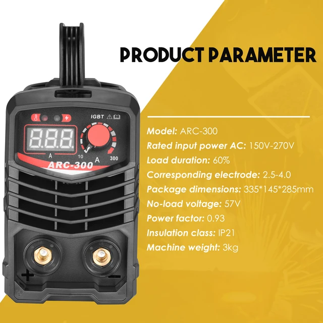 Saldatrice Inverter Ad Arco 225A Portatile IGBT - Per Saldature Professionali Con Display LCD Digitale