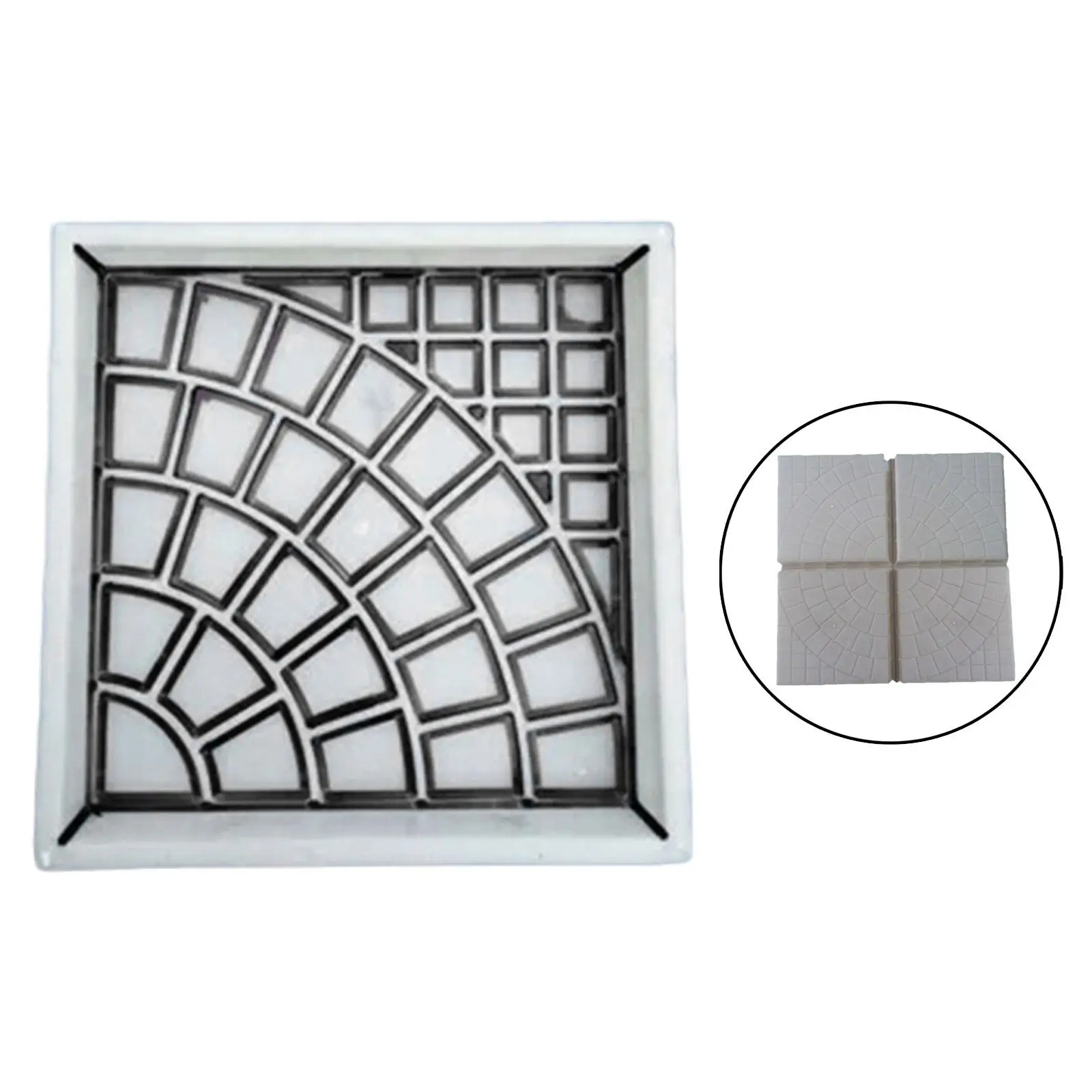 אבן צעד מרובעת בגודל 9.84 אינץ 'x9.84 אינץ'x1.57 אינץ 'כלי ליצירת לבניית בטון DIY עבור מדרגות, מדרגות חוץ וחצרות