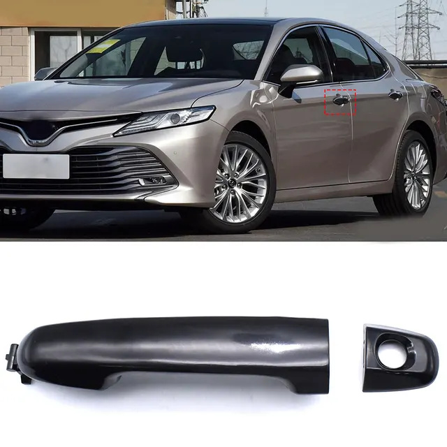 Front Driver Side Exterior Door Handle For Toyota Camry & Avalon 2018-2023 - Black 6 thumbnail image