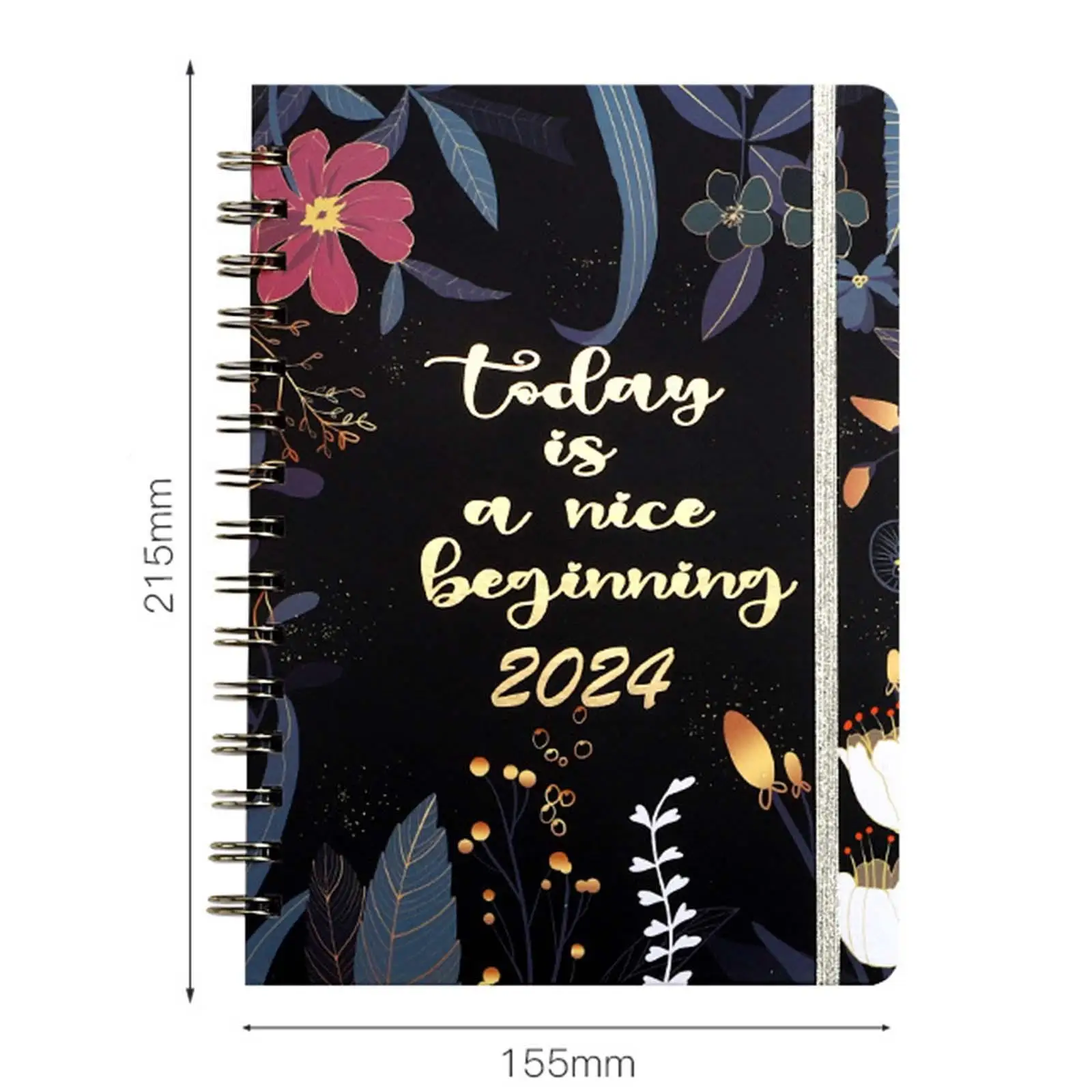 2024 Planner 60 Sheets Achieve Your Goals Wire Binding 12 Month A5 Portable Goals Journal for Office Home Business Kids Adults