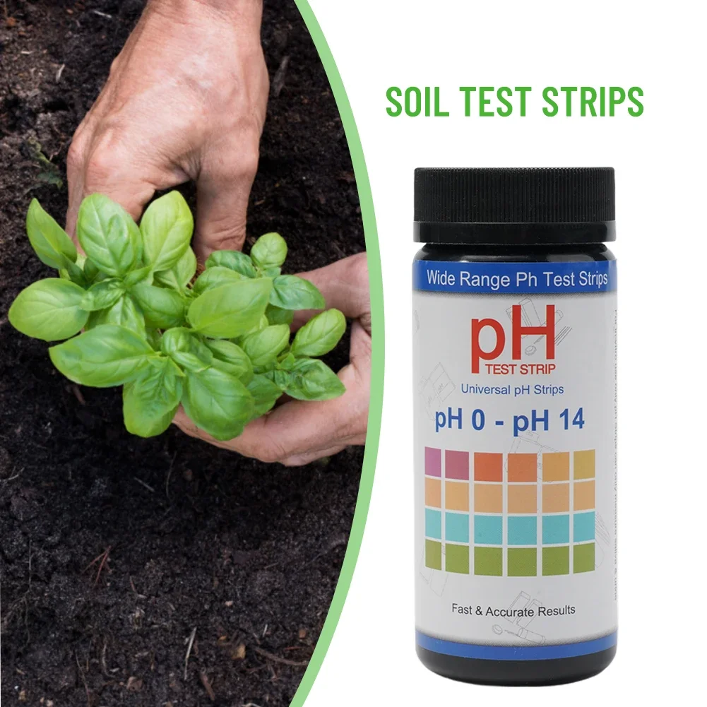 

100pcs Soil Meter PH Tester Water Moisture Light Test Meter Kit Garden Lawns Indoor Plants Soil Acidity Test Strips