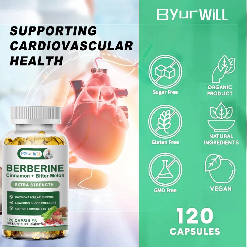 Berberine with Ceylon Cinnamon 1500 mg-10-in-1 Supplement for Heart & cardiovascular Support Metabolism & Energy-Vegan berberine capsules