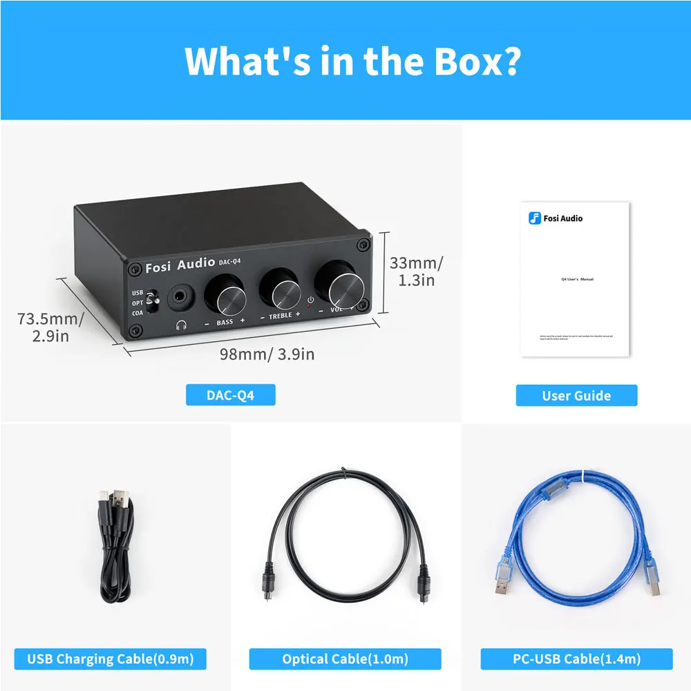 Fosi Audio Dac Amp Combo Under 200 Fosi Audio Q4 DAC/Amp Combo USB