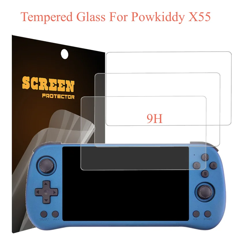 

New Powkiddy X55 Tempered Glass Screen Protector 5 inch Game Console 9H High Definition Screen Protector film Game Accessories