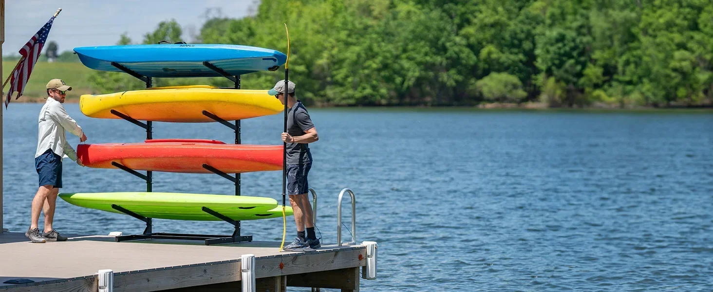 Teal Triangle G-Watersport 4-Level Kayak Canoe and Paddleboard Storage Rack