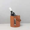 Modern Minimalist Leather Glass Decanter Red Wine Ice Bucket Decoration Dining Room Bar Counter Hotel Home Decoration 1