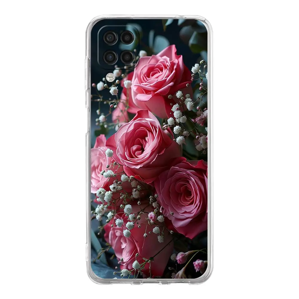 Elegant Red Rose Floral Phone Case Cover