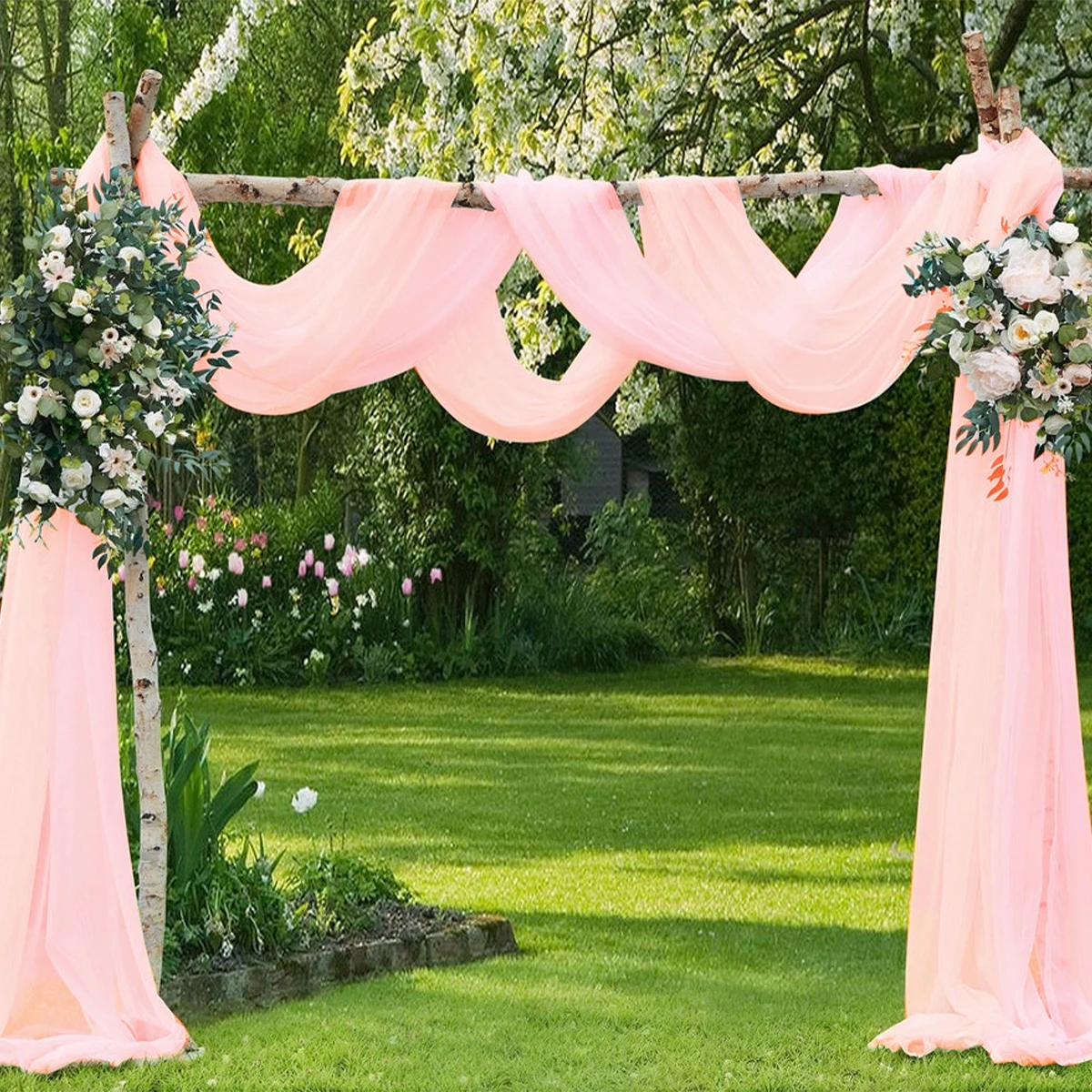 Partydeco Rotolo Di Organza Per Decorazioni - Colore Crema, 16 Cm X 9 Mt, Ideale Per Matrimoni E Feste