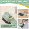 1/2pcs Shoes Brush Automatic Liquid Discharge Multifunction Press Out Shoes Cleaner Soft Bristles Clothes Brushes Cleaning Tool 3