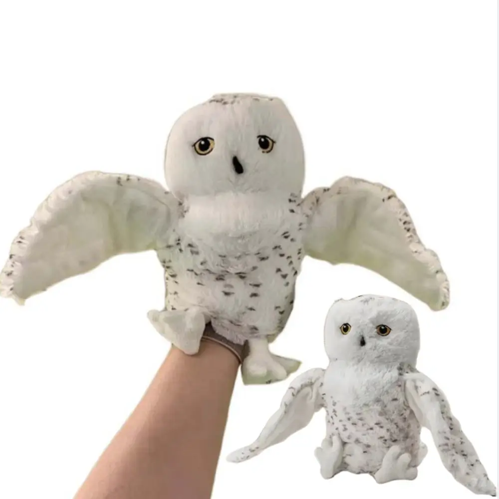 Simulated Owl Hand Puppet Hand Finger Kawaii Dolls Plush Story Puppet Cartoon Educational Stuffed Owl Toy Parent-child