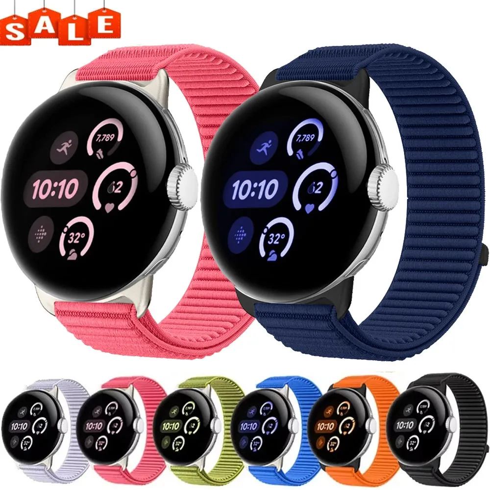 Nylon Loop Band Strap Smartwatch Bracelet in Multiple Sizes – Premium Nylon Belt for Pixel Watch Accessories