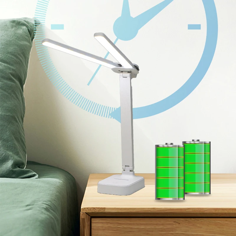 LED Desk Lamp USB Rechargeable Table Lamp 3 Levels Dimmable Touch Desk Lighting Eye Protection Foldable For Bedroom Desk Light 6