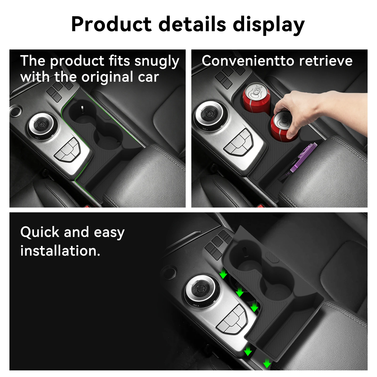 LUCKEASY for Kia Sportage 2026 센터 콘솔 워터 컵 홀더 인서트 자동차 컵 박스 실리콘 오거나이저 정리 액세서리