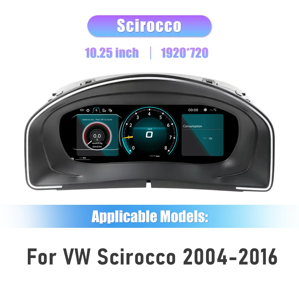 Digitales Armaturenbrett-Cluster für VW EOS Tiguan Touran Scirocco Seat Leon Crafter Sharan Virtual Cockpit Instrumententafel – Detail 8