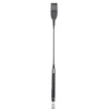 Genuine Leather Long Straight Whip, Riding Crop Flogger, Black Leather Handle Paddle, Slapper Horse Training, 55cm 6