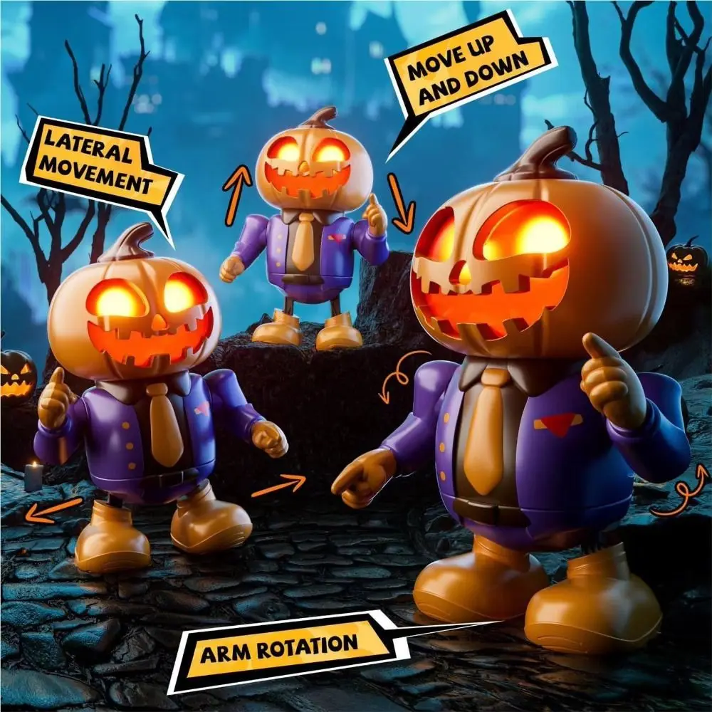 Plastic Halloween Dancing Robot Toy Light with Sound 3D Skeleton Dancing Toy Craft Decor Simulation