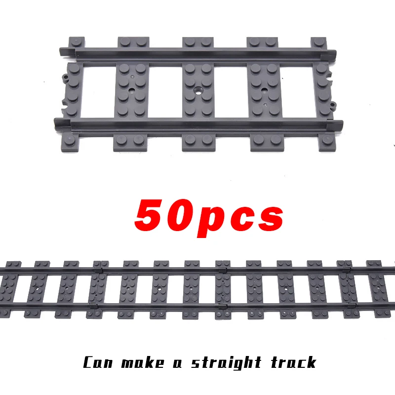 City Trains Flexible Switch Railway Tracks Rails Crossing Forked Straight Curved Building Block Bricks Toys Compatible with 7996 wood blocks for crafts Blocks