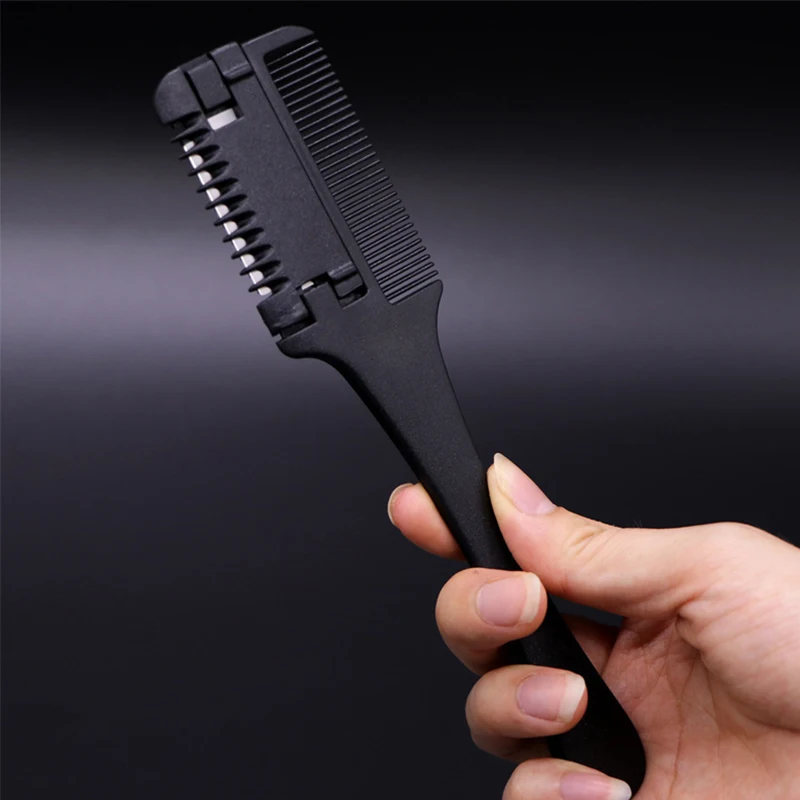 Description Picture 5 of item1pc Hair Cutting Comb Hair Brushes with Razor Blades Hair Trimmer Cutting Thinning Tools Barbershop Hair Salon Styling Tool Comb