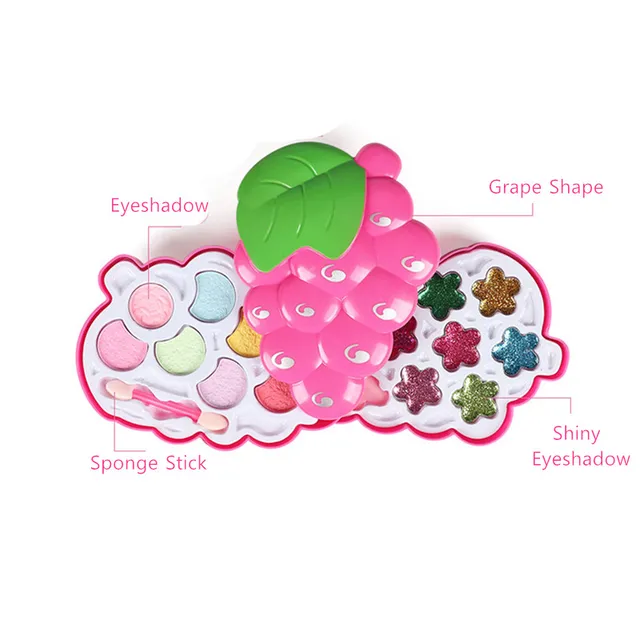 Safe Princess Girls Makeup Kids Cosmetics Make up Set Washable Beauty Makeup Box Baby Gift Toys for Girls Birthday Pretend Play 5