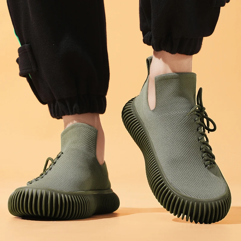 

2023 Autumn New Men Shoes Brown/Black Men's Sneakers Chunky Men Shoes Heighten Fashion Casual Plus Size Zapatillas Tennis Shoes