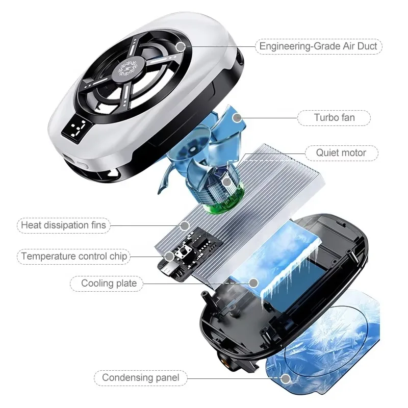 디스플레이 반도체 휴대폰 방열판 - 유니버셜 타입 4.7 - 7인치 클램프형 게임용 쿨링 팬 (라이브 스탠드용)