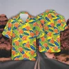 Hawaiian Delicious Fast Food Bento Sushi Shrimp Graphics Women's Beach Shirt Hip Hop Rice Ball Lapel Shirt Men's Top Shirt 2