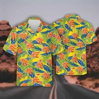Hawaiian Delicious Fast Food Bento Sushi Shrimp Graphics Women's Beach Shirt Hip Hop Rice Ball Lapel Shirt Men's Top Shirt 2
