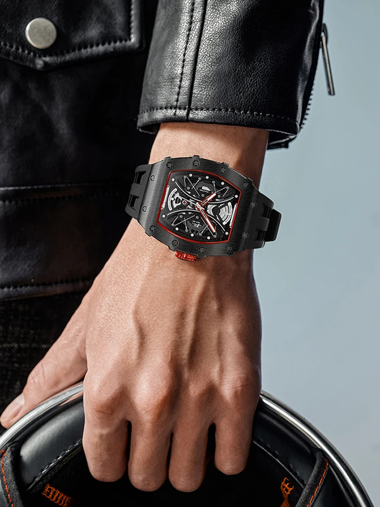 Welly Merck Automatic Mechanical Watches Man European American Business Casual Luxury Luminous MIYOTA 6T28 Waterproof Watch