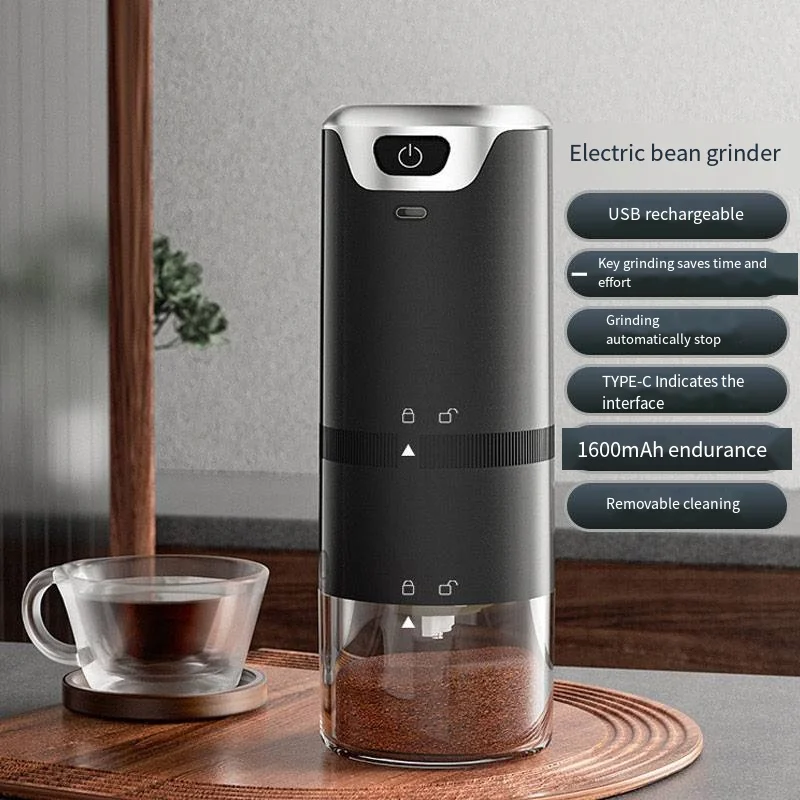 Coffee Grinder, Electric Espresso Coffee Bean Grinder, Stainless Steel Automatic Portable USB Charging Coffee Grinder