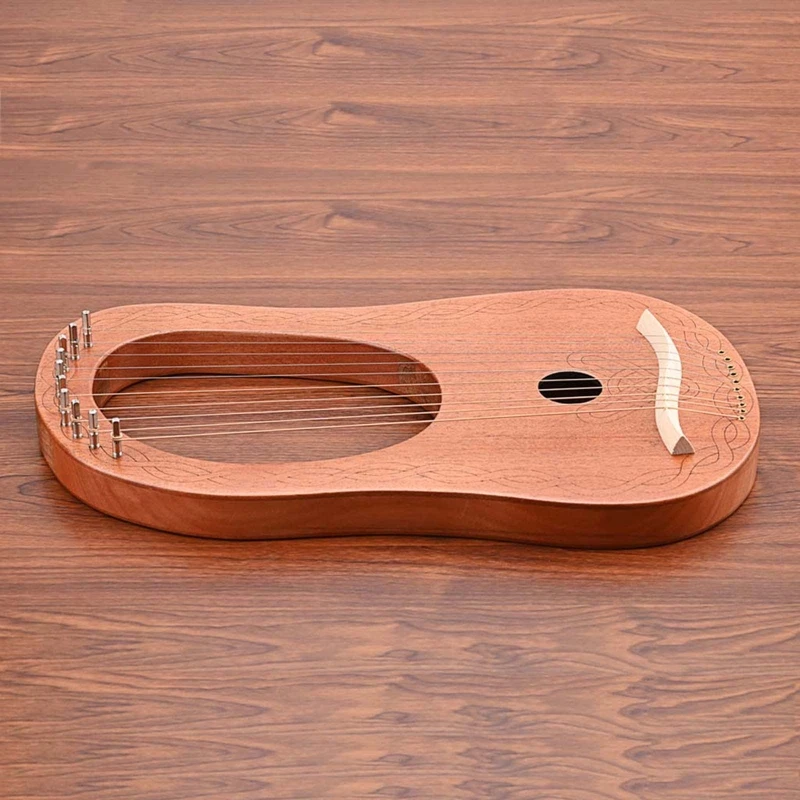 Lyre Harp 10 String Classical Harp Lyre Profession Wooden Musical Instrument with Portable Tuning Wrench 24BD
