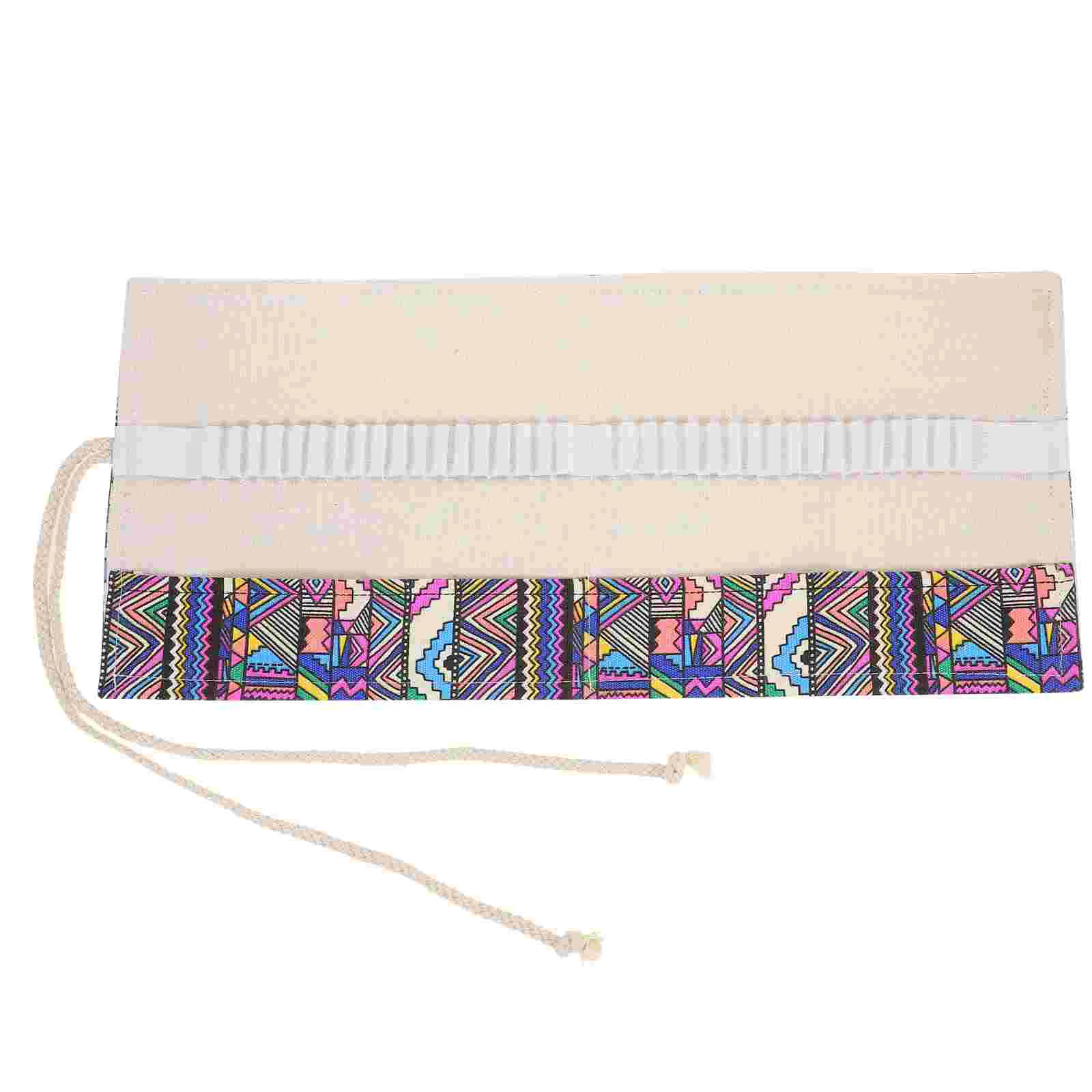 Canvas Pen Curtain Bag for Pens Pencil Small Case Pouches Bulk Cases Multifunction Colored Organizer colorful pencils organizer japanese style colored bag for pens decorative pouches bulk small case brushes