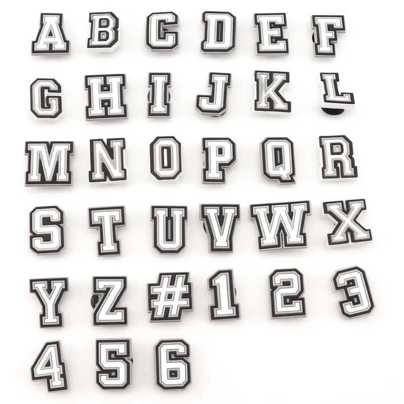 Shoe Charms for Clog Sandals Letter Number Alphabet Characters DIY Pins for Boy Girl Men Women