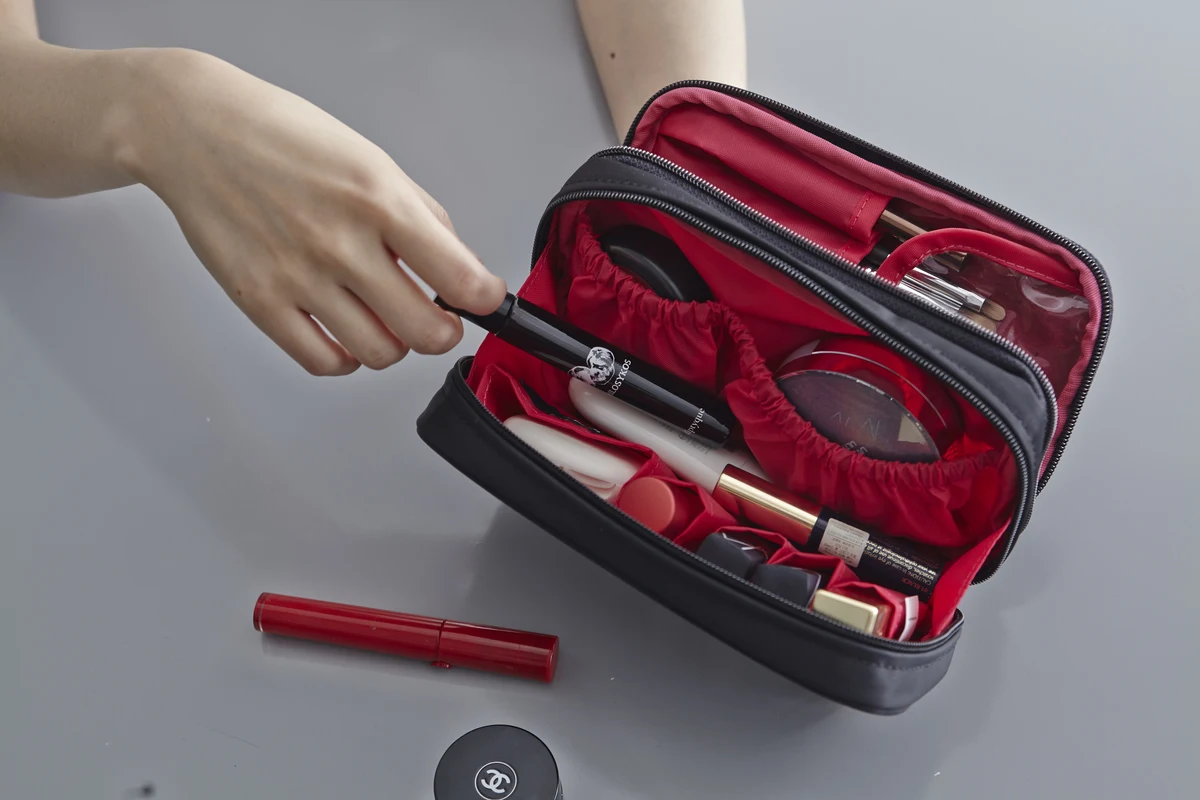 Borsa da Viaggio per Trucchi, Pochette Cosmetica da Donna, Beauty Case, Organizzatore per Trucchi alla Moda, Borse per Cosmetici