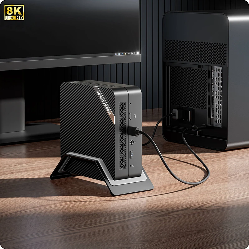 Minisforum UM690 6900HX Mini PC Windows 11 Pro Support Dual Channel DDR5 USB4 8 Cores 16 Threads RJ45 2.5G Computer 8K Dual 4K 5