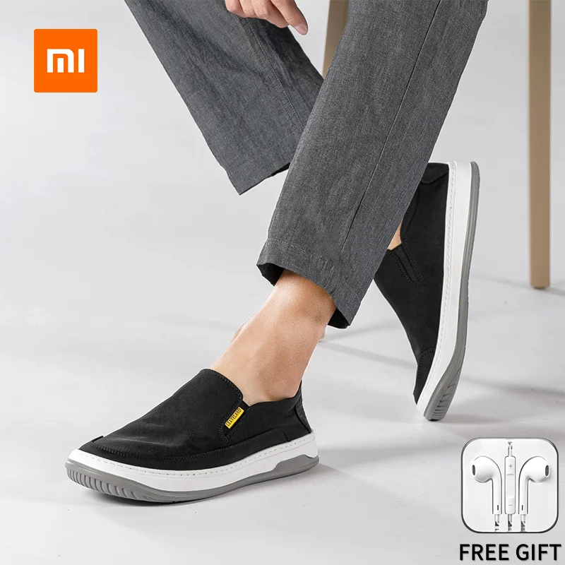 

Xiaomi Youpin Ventilation Fashion Casual Cloth Shoes Man Lazy People Wear Comfortable Light Rubber Sole Springback British Style