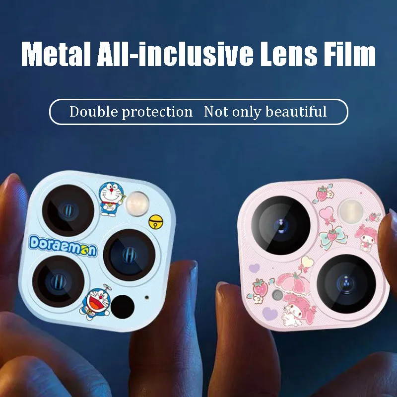 

Sanrio Hellokitty Mymelody Kuromi Kawaii Cartoon Metal All-Inclusive Lens Film for Iphone13Promax Phone Camera Iphone14 Film