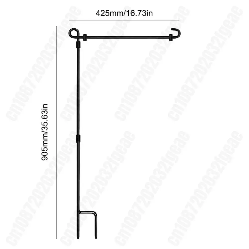 Garden Flag Stand Holder with Windproof Clip Banner Pole Holder Outdoor Iron Flagpole Flag Rack Outdoor Lawn Garden Decoration